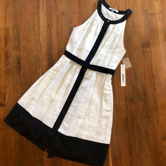 dkny linen dress